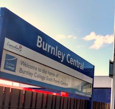 Burnley Central station sign