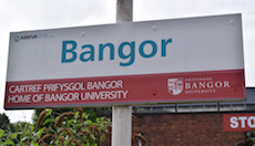 Bangor station sign