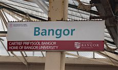 Bangor station sign