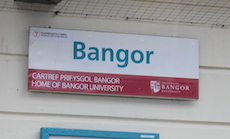 Bangor station sign