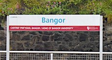 Bangor station sign