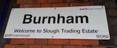 Burnham station sign