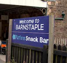 Barnstaple station sign