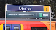 Barnes station sign