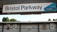 Bristol Parkway station sign