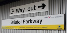 Bristol Parkway station sign