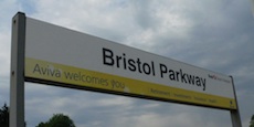 Bristol Parkway station sign