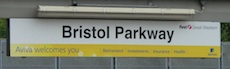 Bristol Parkway station sign