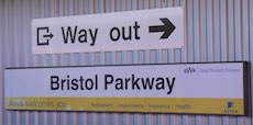 Bristol Parkway station sign