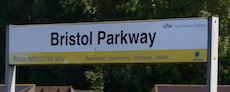 Bristol Parkway station sign