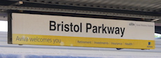 Bristol Parkway station sign