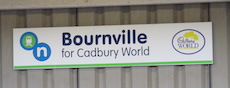 Bournville station sign