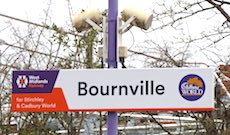 Bournville station sign