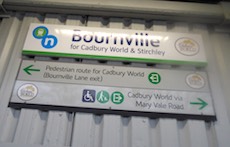 Bournville station sign