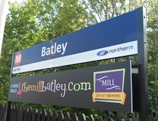 Batley station sign