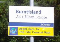 Burntisland station sign