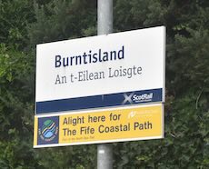 Burntisland station sign