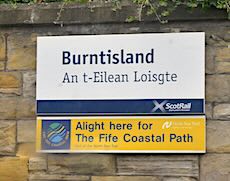 Burntisland station sign