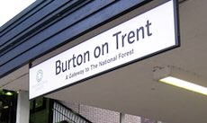 Burton station sign