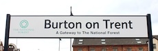 Burton station sign