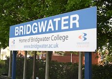 Bridgwater station sign