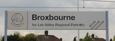 Broxbourne station sign