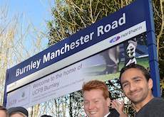 Burnley Manchester Road station sign