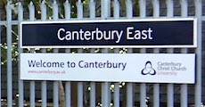 Canterbury East station sign