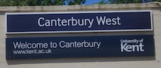 Canterbury West station sign