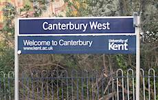 Canterbury West station sign