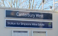 Canterbury West station sign