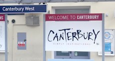 Canterbury West station sign
