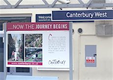 Canterbury West station sign