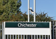 Chichester station sign