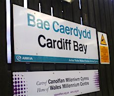 Cardiff Bay station sign