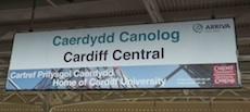 Cardiff Central station sign