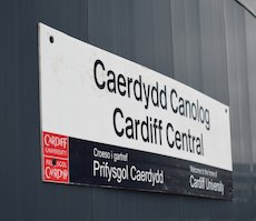 Cardiff Central station sign