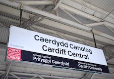 Cardiff Central station sign