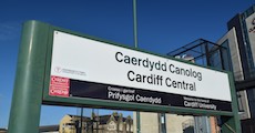 Cardiff Central station sign