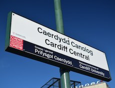 Cardiff Central station sign