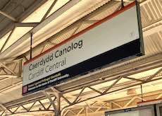 Cardiff Central station sign