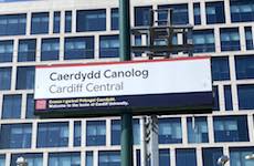 Cardiff Central station sign