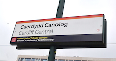 Cardiff Central station sign