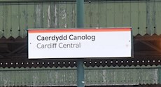 Cardiff Central station sign