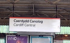 Cardiff Central station sign