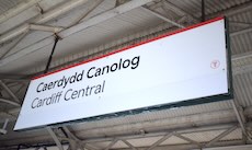 Cardiff Central station sign