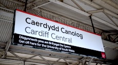 Cardiff Central station sign