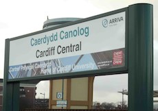 Cardiff Central station sign