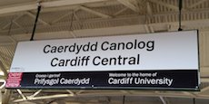 Cardiff Central station sign