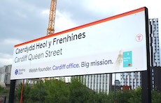 Cardiff Queen Street station sign